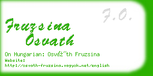 fruzsina osvath business card